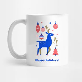 Happy Holidays Reindeer Mug